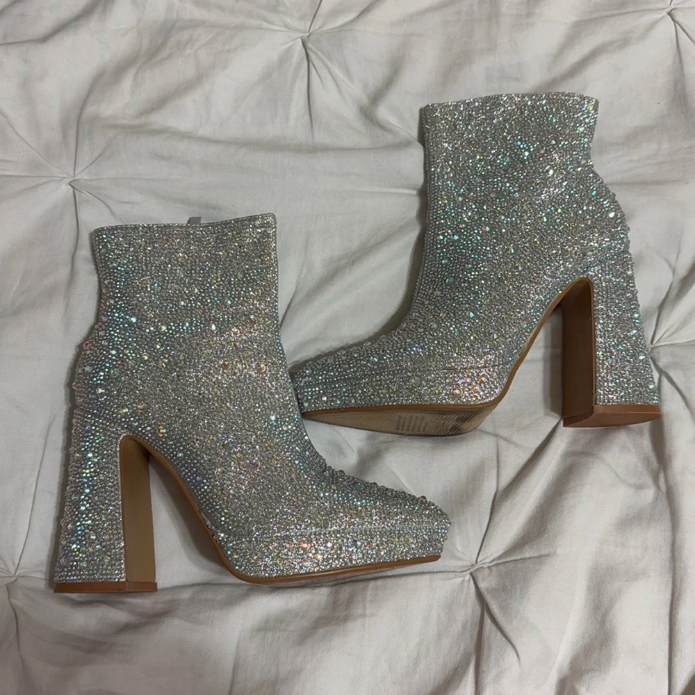 Forever Rhinestone Booties - Picture 2 of 9